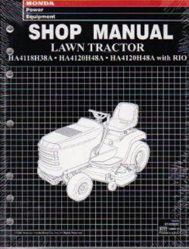 Official Honda HA4118 4120 Lawn Tractor Shop Manual