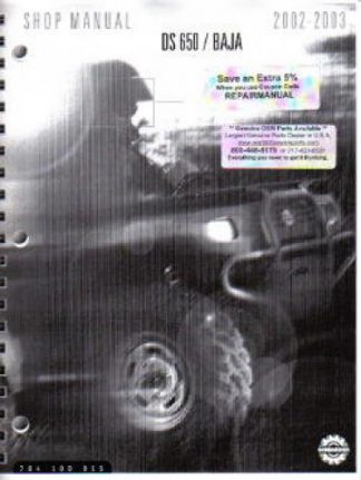 Official 2002-2003 Bombardier DS 650+Baja Factory Service Manual