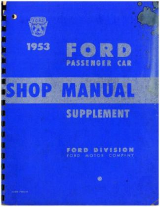 1953 Ford Passenger Car Shop Manual Supplement Used