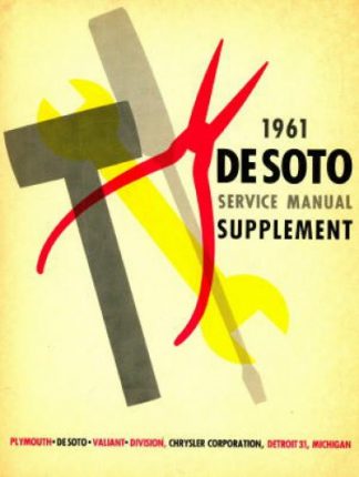 De Soto Service Manual Supplement 1961 Used