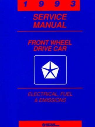 Front Wheel Drive Car Electrical Fuel and Emissions Service Manual 1993