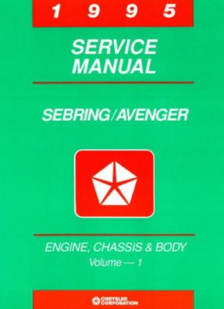 Chrysler Sebring and Dodge Avenger Service Manual 1995