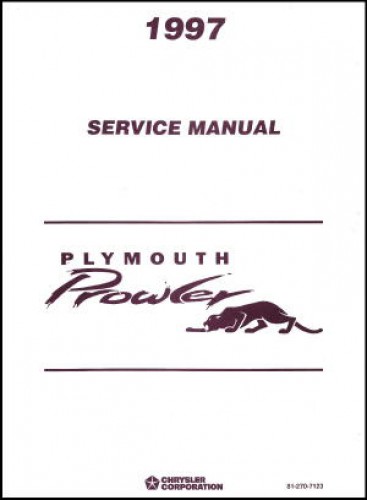 Used 1997 Plymouth Prowler Service Manual