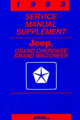 Jeep Grand Cherokee and Grand Wagoneer Service Manual Supplement 1993