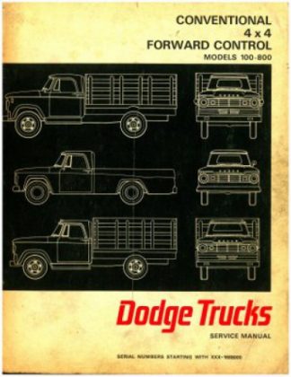 Used Dodge Trucks Low Cab Forward And Tilt Cab 100-800 Service Manual