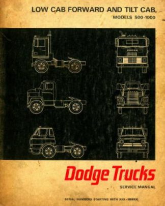 Used Dodge Trucks Low Cab Forward And Tilt Cab 500-1000 Service Manual