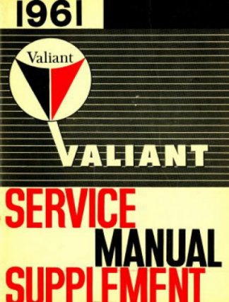 Valiant Service Manual Supplement 1961 Used