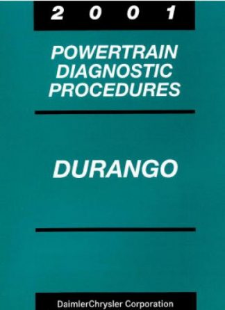 Dodge Durango Powertrain Diagnostic Procedures Manual 2001 Used