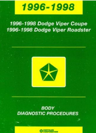 Dodge Viper Coupe and Roadster Body Diagnostic Procedures 1996-1998 Used