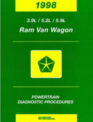 Dodge Ram Van and Wagon Powertrain Diagnostic Procedures Manual 1998 Used