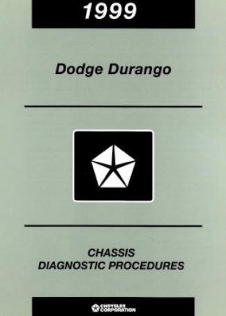 Dodge Durango Chassis Diagnostic Procedures Manual 1999 Used