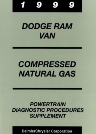 Dodge Ram Van Powertrain Diagnostic Procedures Supplement Manual 1999 Used