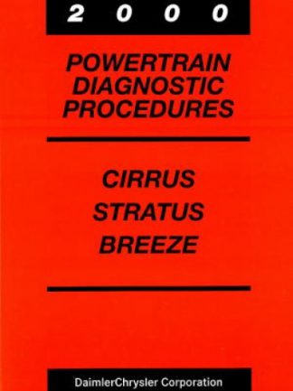 Cirrus Stratus and Breeze Powertrain Diagnostic Procedures Manual 2000 Used
