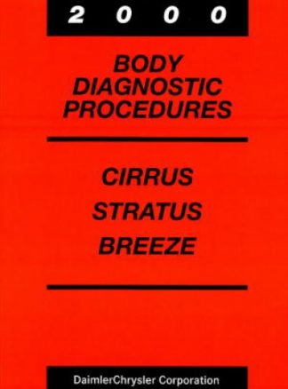 Cirrus Stratus and Breeze Body Diagnostic Procedures Manual 2000 Used