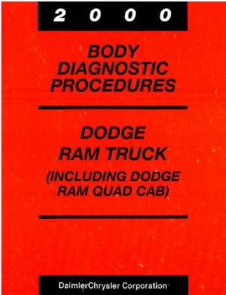 Dodge Ram Truck Body Diagnostic Procedures 2000