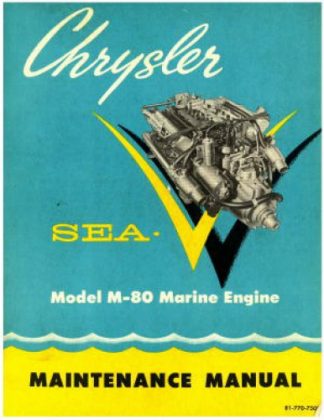 Chrysler SEA-V MODEL M-80 Marine Boat Engine Service Repair Manual