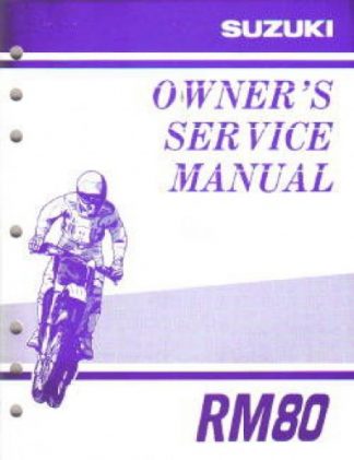 Official 1996-1999 Suzuki RM80 Factory Owners Service Manual