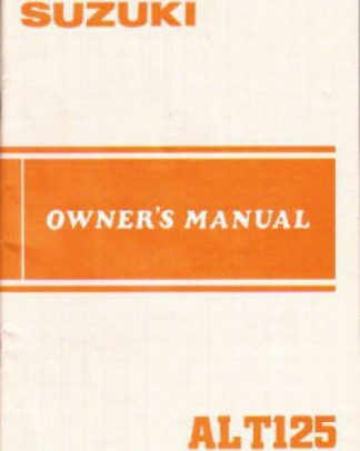 Official Suzuki 1984 ALT125E Factory Owners Manual
