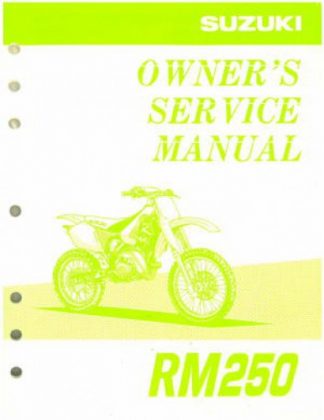 Used 1999 Suzuki RM250W Factory Service Manual