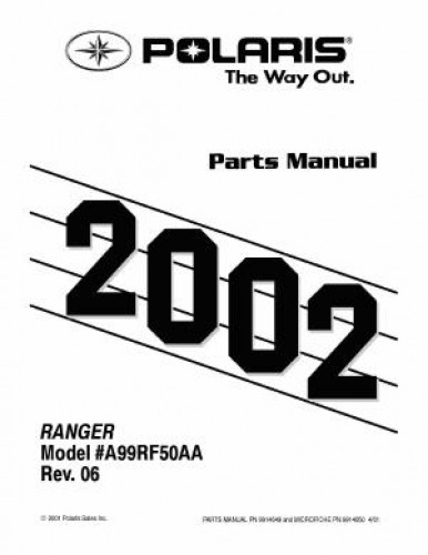 Used Polaris Ranger Series 99 ATV Owners Manual