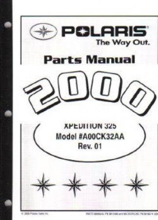 Official 2000 Polaris Xpedition 325 Parts Manual