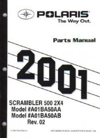 Official 2001 Polaris Scrambler 500 2x4 Parts Manual