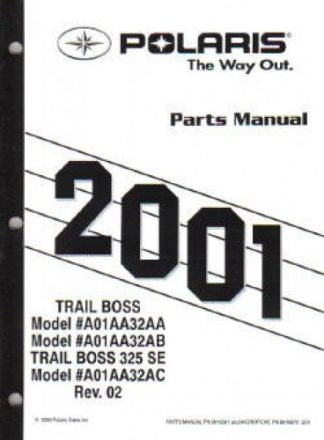 Official 2001 Polaris Trail Boss 325 Parts Manual