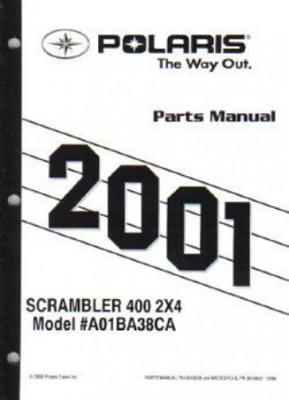 Official 2001 Polaris Scrambler 400 2x4 Parts Manual