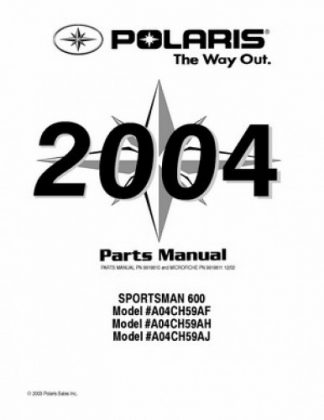 Official 2004 Polaris SPORTSMAN 600 Factory Parts Manual