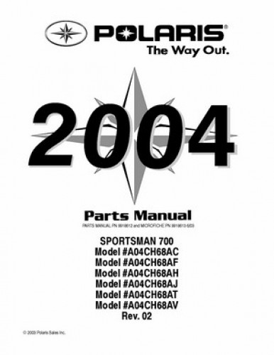 2004 Polaris Sportsman 700 Atv Parts Manual - 2004 Polaris Sportsman 700 Seat Cover