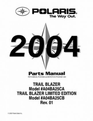 Official 2004 Polaris TRAIL BLAZER 250 Factory Parts Manual