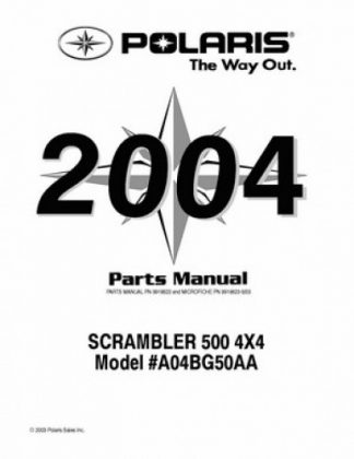 Official 2004 Polaris SCRAMBLER 500 4X4 Factory Parts Manual