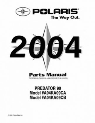 Official 2004 Polaris PREDATOR 90 Factory Parts Manual