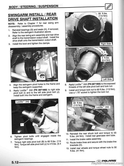 2005 Polaris Phoenix 200 ATV Service Manual