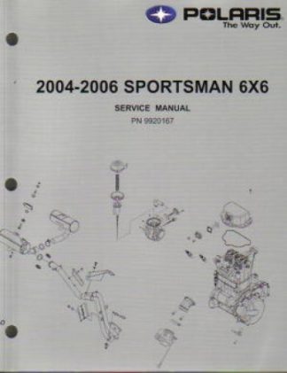 Official 2004-2006 Polaris Sportsman 6X6 Factory Service Repair Manual