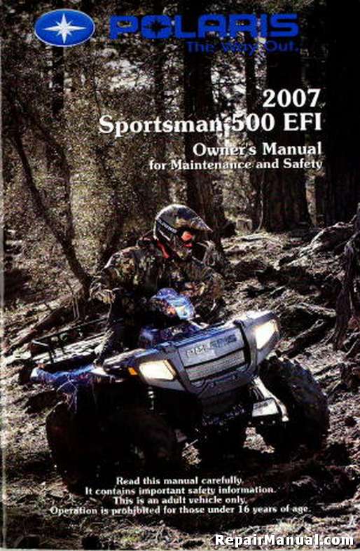 2007 Polaris Sportsman 500 EFI ATV Owners Manual