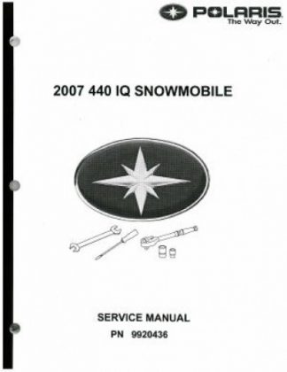 Official 2007 Polaris 440 Snowmobile Factory Service Manual