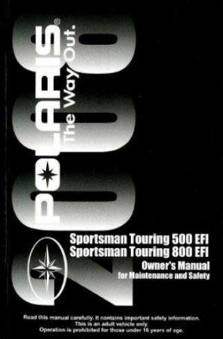 Official 2008 Polaris Sportsman Touring 500 800 EFI Owners Manual