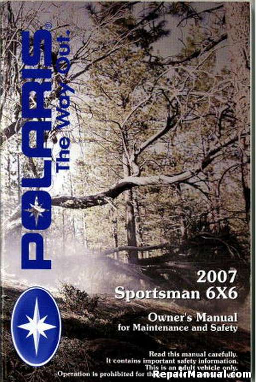 2007 Polaris Sportsman 6X6 ATV Owners Manual