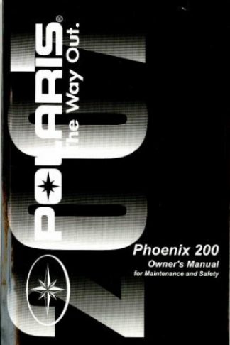 Official 2007 Polaris Phoenix 200 ATV Owner Maintenance Manual
