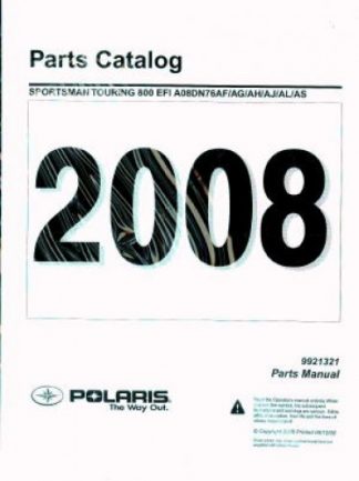 Official 2008 Polaris Sportsman Touring 800 EFI Factory Parts Manual