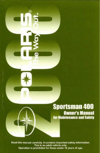 2008 Polaris Sportsman 400 HO 4X4 Owners Manual