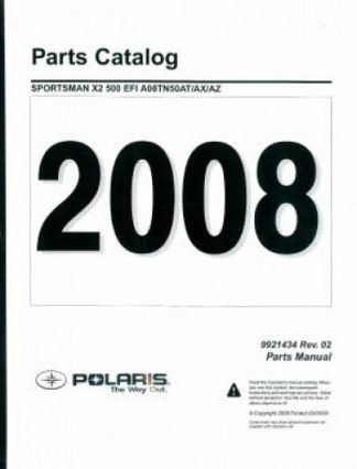 Official 2008 Polaris Sportsman X2 500 EFI Factory Parts Manual