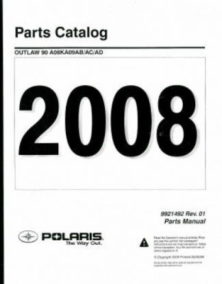 Official 2008 Polaris Outlaw 90 Factory Parts Manual