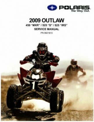 Official 2009 Polaris Outlaw 450S 525S 525 2X4 Factory Service Manual