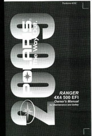 Official 2009 Polaris Ranger 4X4 500 EFI Factory Owners Manual