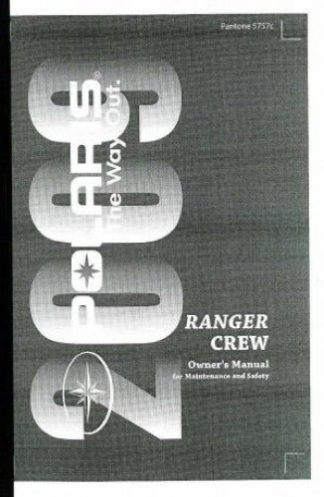 Official 2009 Polaris Ranger 4X4 700 EFI Crew Factory Owners Manual