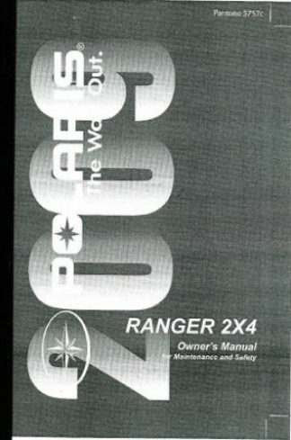 Official 2009 Polaris Ranger 2X4 500 Carb Factory Owners Manual