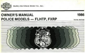 Official 1986 Harley Davidson FXRP FLHTP Owners Manual