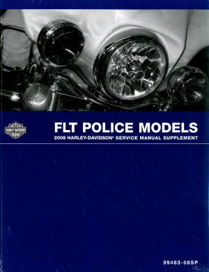 Official 2008 Harley Davidson FLT Police Service Manual Supplement